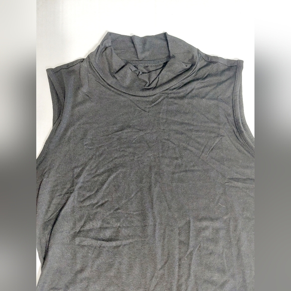 MANGOPOP Women's Mock Turtle Neck Sleeveless Tops Bodysuit Jumpsuit Large - Picture 4 of 12